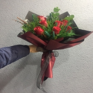  Karaman Çiçek Gönder - 7 Kırmızı Gül Buketi - 2
